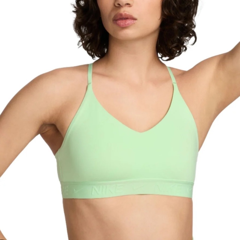 Nike Sports Bras in White and Neon Green - Picture 9 of 10